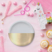 Gray Gold Foil Rustikale Imitate Jesus Christus Pa Pappteller (Party)