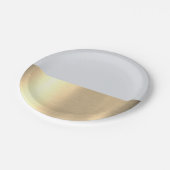 Gray Gold Foil Rustikale Imitate Jesus Christus Pa Pappteller (Schrägansicht)