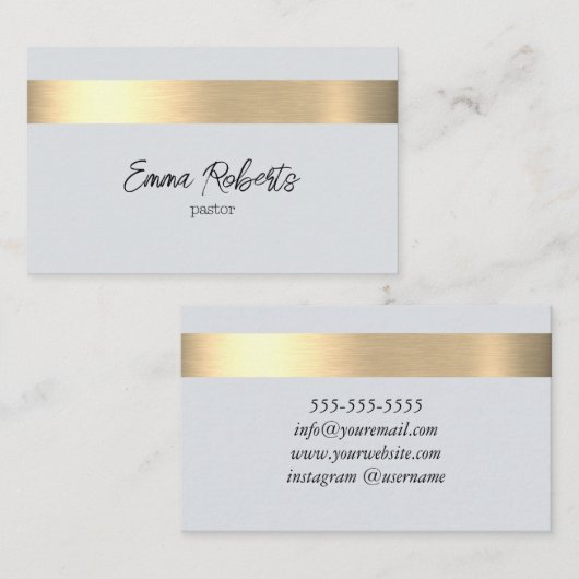 Gray Gold Foil Rustikale Imitate Jesus Christus Pa Visitenkarte (Vorne/Hinten)