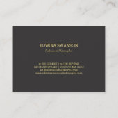 Gray Gold Foto Collage Fotograf Visitenkarte (Rückseite)