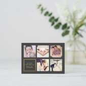 Gray Gold Foto Collage Fotograf Visitenkarte (Stehend Vorderseite)