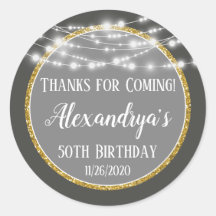 Gray Gold Geburtstag Danke für das Kommen der Lieb