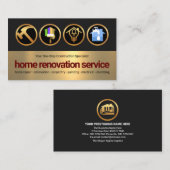 Gray Gold Layer Stilvolle Gold Handyman Icon Build Visitenkarte (Vorne/Hinten)