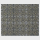 Gray Gold Mandala Geschenkpapier (Flach)