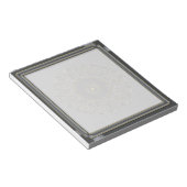 Gray Gold Mandala Notizblock (angewinkelt)