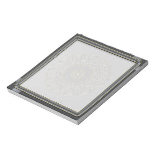 Gray Gold Mandala Notizblock