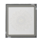 Gray Gold Mandala Notizblock (Vorderseite)