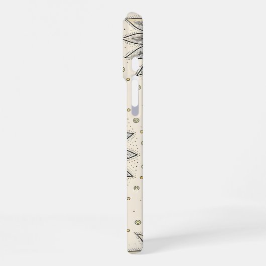 Gray Gold Mandala Pattern iPhone Hülle (Linke Seite)