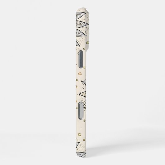 Gray Gold Mandala Pattern iPhone Hülle (Rechte Seite)