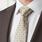 Gray Gold Mandala Pattern Krawatte