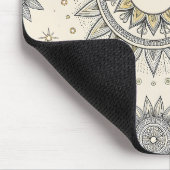 Gray Gold Mandala Pattern Mousepad (Ecke)