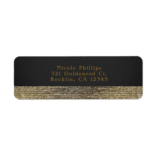 Gray & Gold Moderne Glam Sequins Chic Einladung (Vorne)