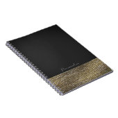 Gray & Gold Moderne Glam Sequins Chic Elegante Notizblock (Rechte Seite)