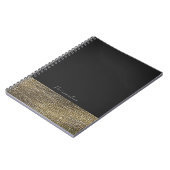 Gray & Gold Moderne Glam Sequins Chic Elegante Notizblock (Linke Seite)