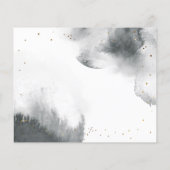 Gray Gold Moon Stars Baby Shower Addon Card (Rückseite)