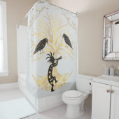 Gray Gold Ravens und Kokopelli Duschvorhang (Beispiel)
