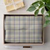 GRAY GOLD WHITE KARIERT PATTERN SEIDENPAPIER (Geschenk)