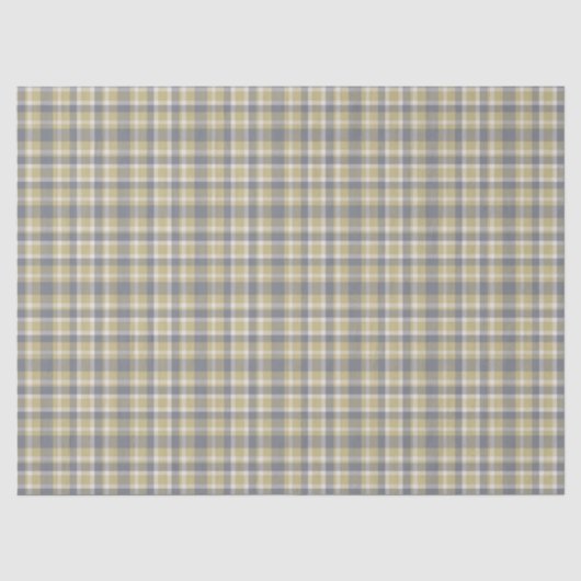 GRAY GOLD WHITE KARIERT PATTERN SEIDENPAPIER (Vorderseite)