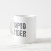 Gray Gradient Crypto Trader Kaffeetasse (Vorderseite Links)