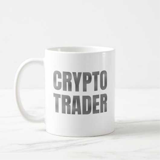 Gray Gradient Crypto Trader Kaffeetasse (Links)