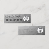 Gray Gradient Geometric Mesh Pattern Elegant Treuekarte (Vorne/Hinten)