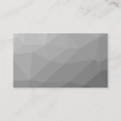 Gray Gradient Geometric Mesh Pattern Elegant Visitenkarte (Rückseite)