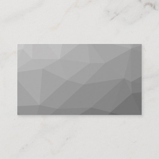 Gray Gradient Geometric Mesh Pattern Elegant Visitenkarte (Rückseite)