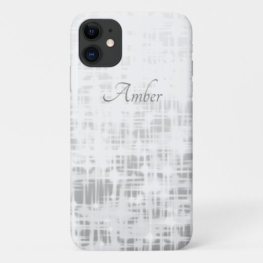 Gray Gradient Glow Glitzern Elegante Personalisier Case-Mate iPhone Hülle (Rückseite)