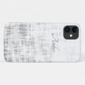 Gray Gradient Glow Glitzern Elegante Personalisier Case-Mate iPhone Hülle (Rückseite (Horizontal))