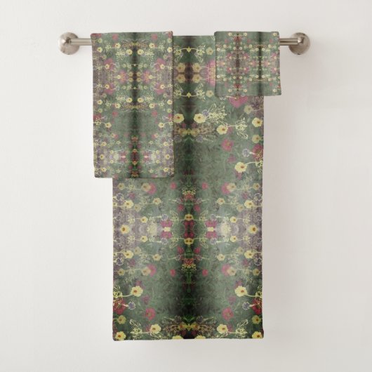 Gray Gradient Italienischer Renaissancegarten Badhandtuch Set (Insitu)