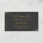 Gray Gradient mit Gold Dekor Juwelen und Foto Visitenkarte (Rückseite)