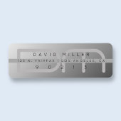 Gray Gradient Moderne Rücksendeadresse