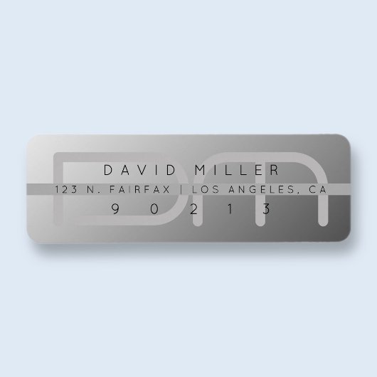Gray Gradient Moderne Rücksendeadresse