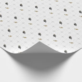 Gray Graduation Caps und Diploma Pattern Geschenkpapier (Ecke)