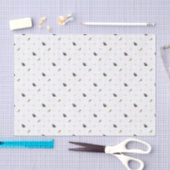 Gray Graduation Caps und Diploma Pattern Seidenpapier (Handwerk)