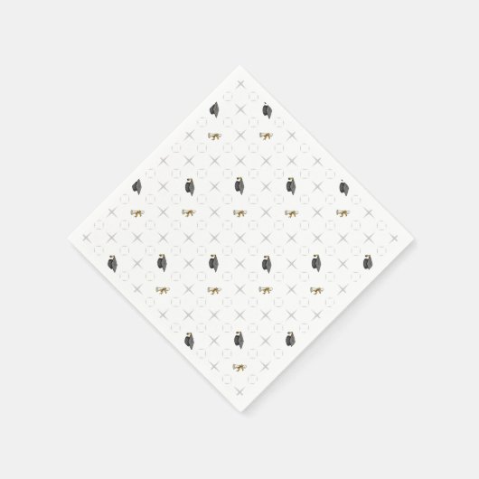 Gray Graduation Caps und Diploma Pattern Serviette (Ecke)