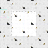 Gray Graduation Caps und Diploma Pattern Stoff (Kachel)