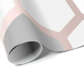 Gray Grafit Rose Gold Geometry Honey Bee Hexagon Geschenkpapier (Rolleneckpunkt)