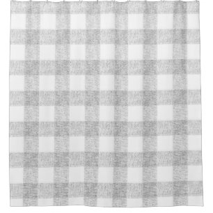 Gray Grain Sack Art Buffalo Karo Duschvorhang