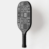 Gray Granny Square Pattern Pickleball Schläger (Links)