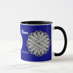 Gray/Gray Blume Ribbon Tmpl von Kenneth Yoncich Tasse