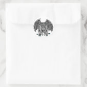 Gray/Gray Gargoyle Runder Aufkleber (Tasche)
