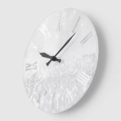 Gray Gray Silver Glitzer Metal Roman Zahlen Große Wanduhr (Winkel)