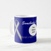 Gray/Gray Standard Ribbon Tmpl von Kenneth Yoncich Kaffeetasse (Vorderseite Links)