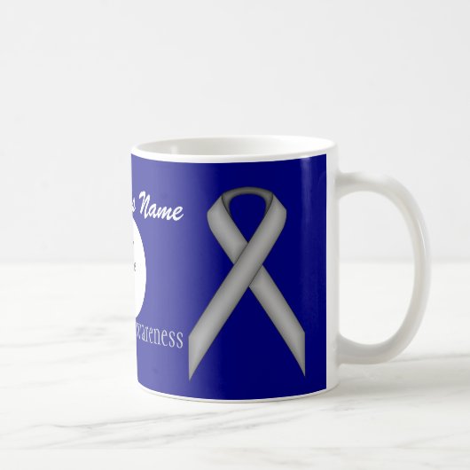 Gray/Gray Standard Ribbon Tmpl von Kenneth Yoncich Kaffeetasse (Rechts)