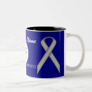 Gray/Gray Standard Ribbon Tmpl von Kenneth Yoncich Zweifarbige Tasse