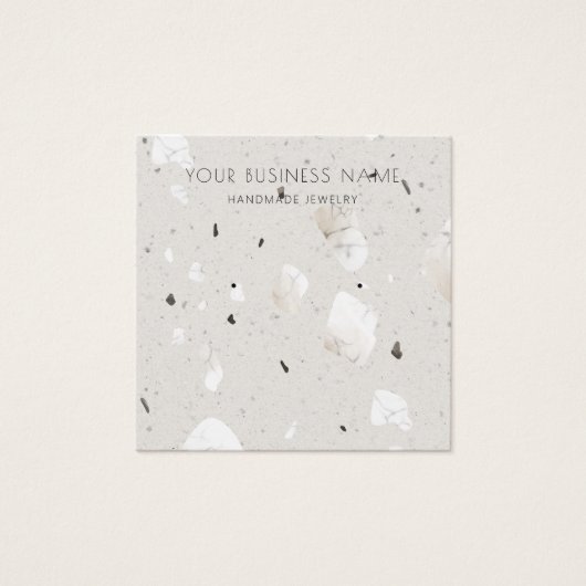 Gray Gray Terrazzo Earring Display Cards (Vorderseite)
