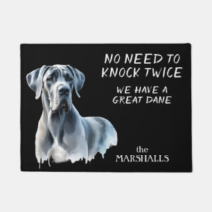 Gray Great Dane Dog Portrait Keine Notwendigkeit z Fußmatte