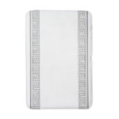 Gray Grecian Frieze Design Badematte (Vorderseite Vertikal)