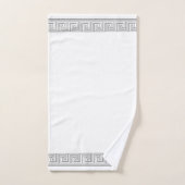 Gray Grecian Frieze Design Badhandtuch Set (Handtuch)